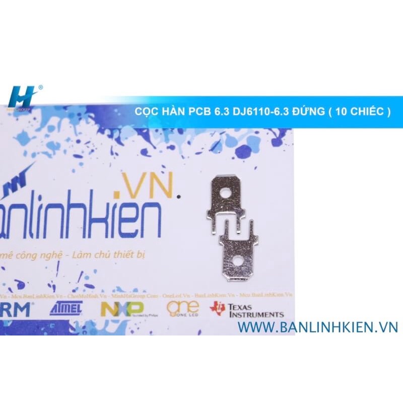 Cọc Hàn PCB 6.3 DJ6110-6.3 13MM Đứng