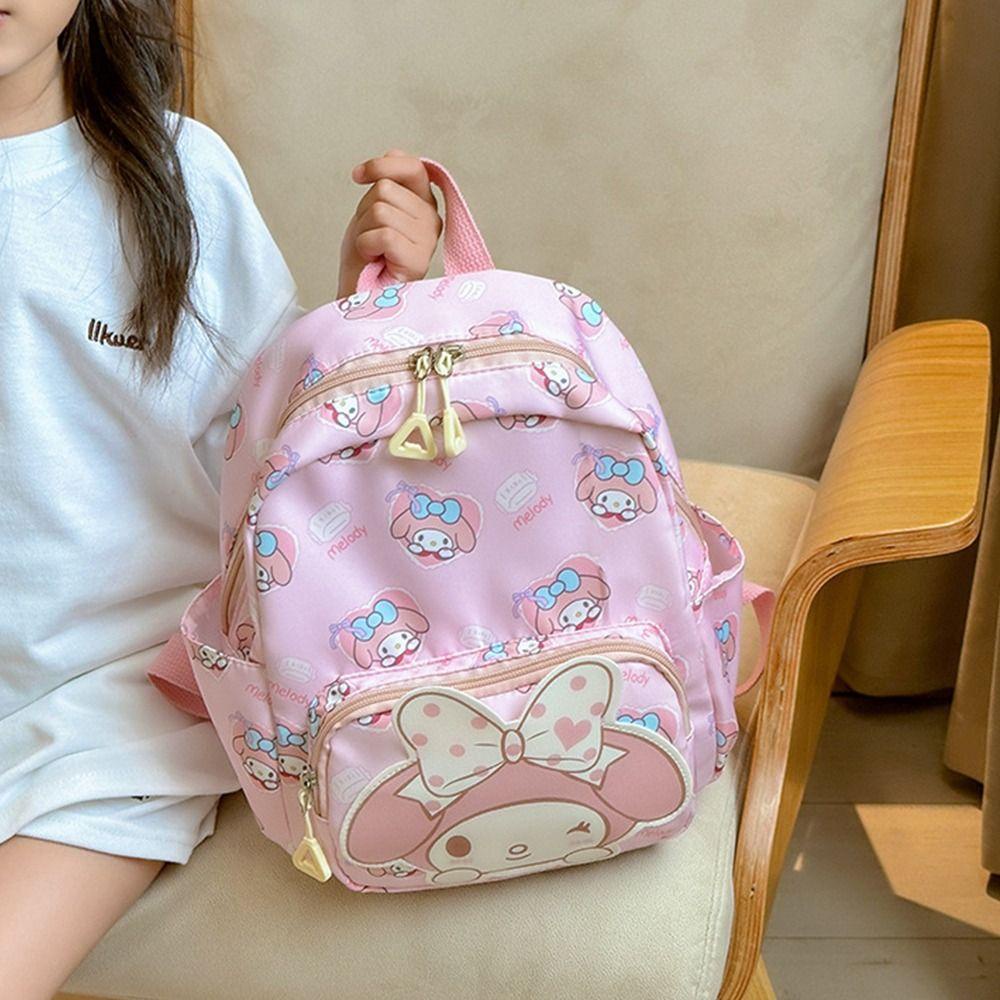 Balo đi học họa tiết mèo Kitty/ cún Kumamoto Pachacco hoạt hình phong cách Hàn Quốc dễ thương dành cho trẻ em