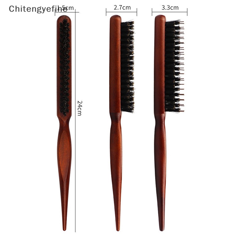 Ctye salon lược chải tóc trêu ghẹo bàn chải xử lý lưng lược lợn rừng tự nhiên lông mịn