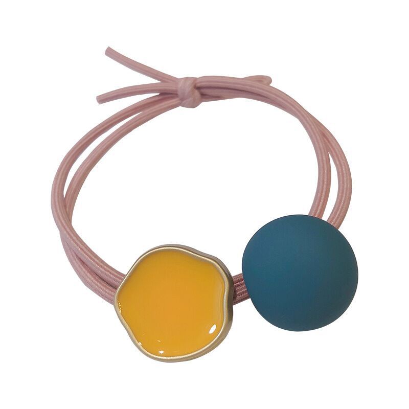 Dây Cột Tóc Cao Su Đính Hạt Tròn Nhỏ Xinh Cho Nữ