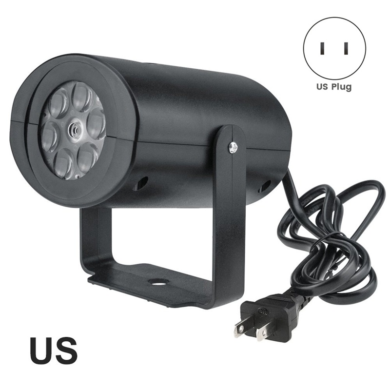 Đèn led Chiếu laser 12 Bóng Hình Bông Tuyết Màu Đen Với Phích Cắm us Trang Trí halloween