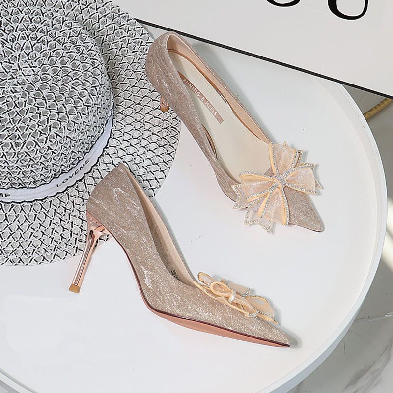 Giày cao gót NHŨ NƠ CÁNH TIÊN bít mũi gót nhọn 7-9 phân  mã U9