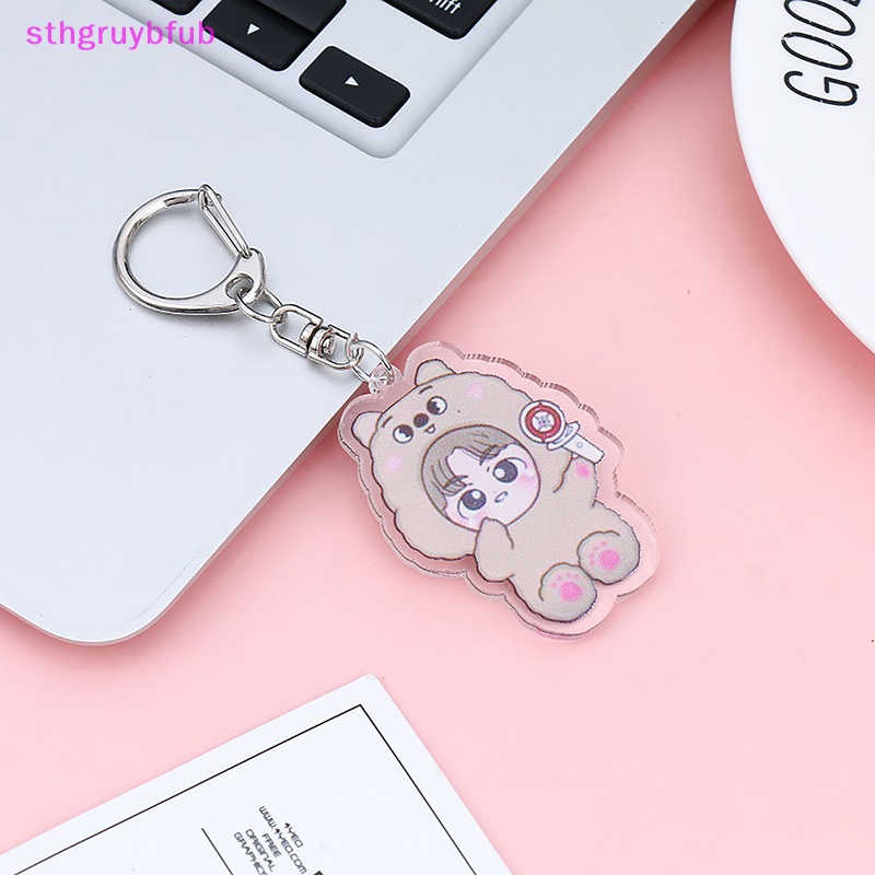Sthb kpop cartoon keychain stray kids dễ thương kawaii straykids mặt dây chuyền người giữ chìa khóa đồ trang sức acrylic đồ chơi cho trẻ em quà tặng sinh nhật vn