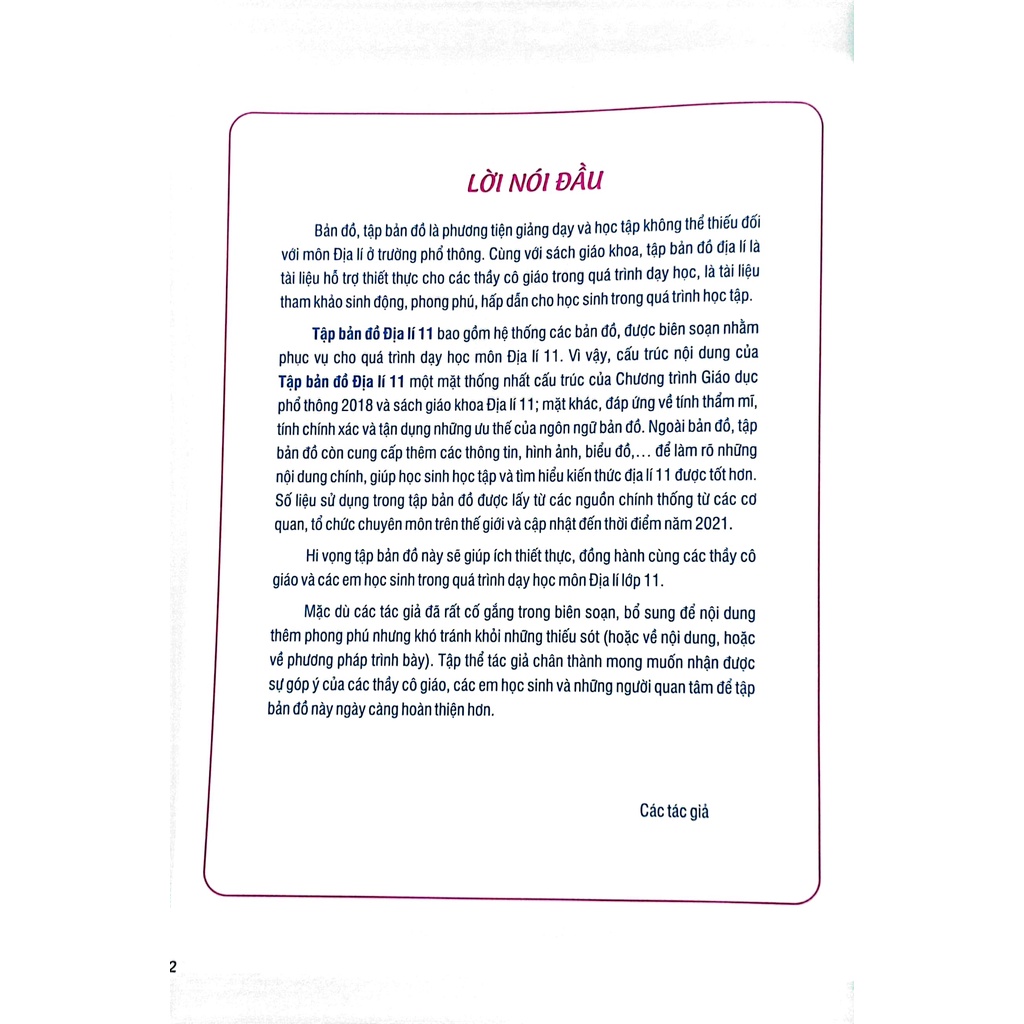 Sách Tập Bản Đồ Địa Lí 11