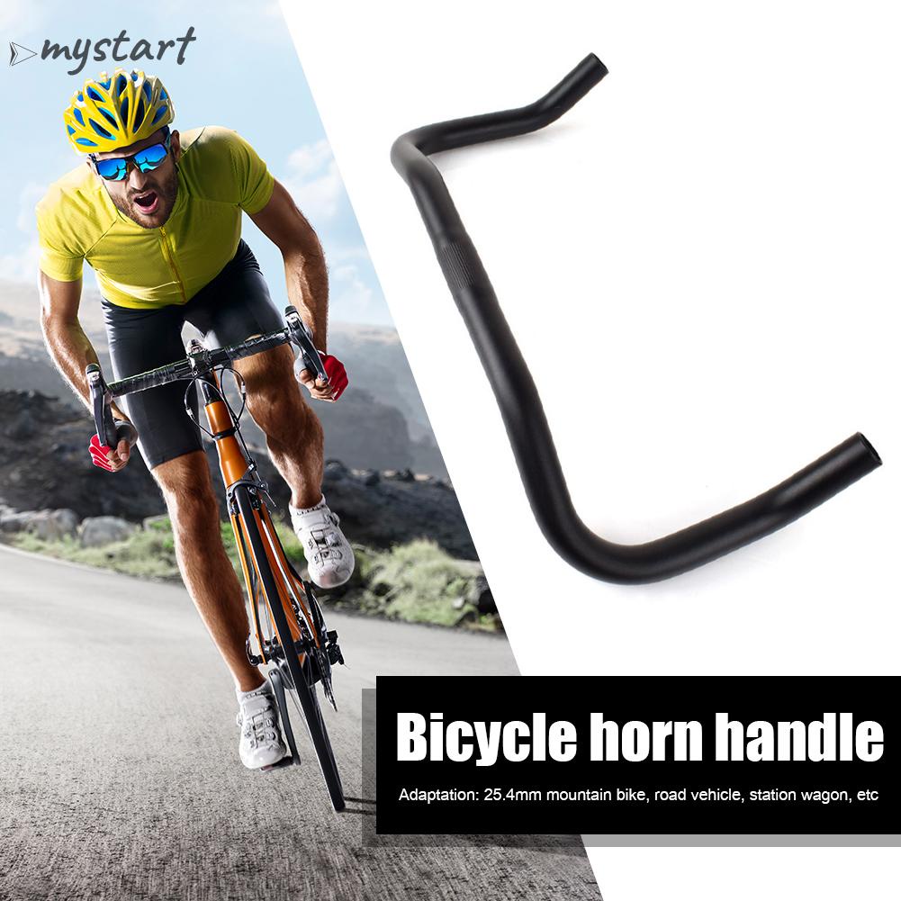 Tay lái bullhorn hợp kim nhôm 25,4mm 390mm cho xe đạp đường trường fixed gear mtb