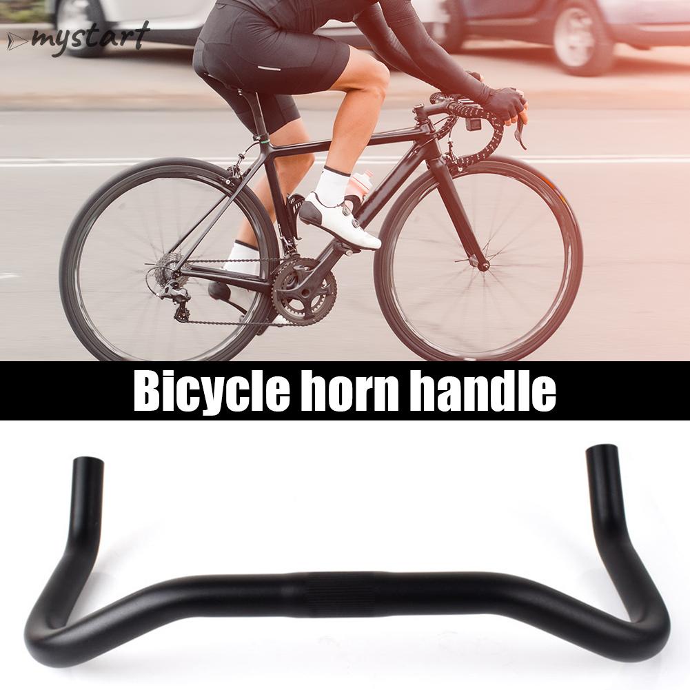 Tay lái bullhorn hợp kim nhôm 25,4mm 390mm cho xe đạp đường trường fixed gear mtb