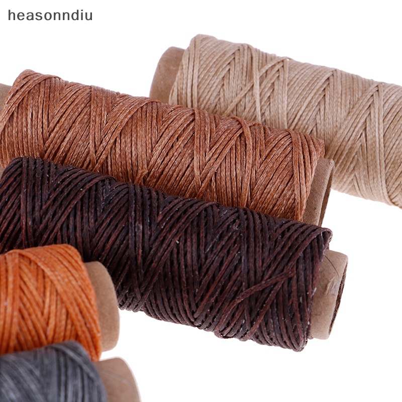 Heasonndiu 50m / cuộn da may phẳng wd chỉ sáp dây thủ công khâu tay 150d vn