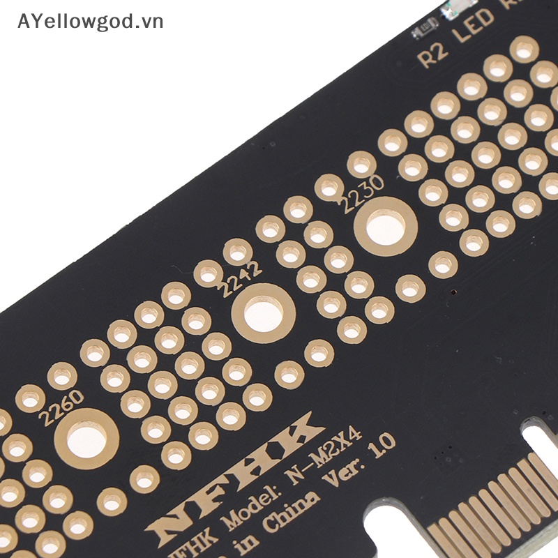 Ayellowgod m.2 nvme ssd ngff to pcie 3.0 x4 adapter m key interface card vn