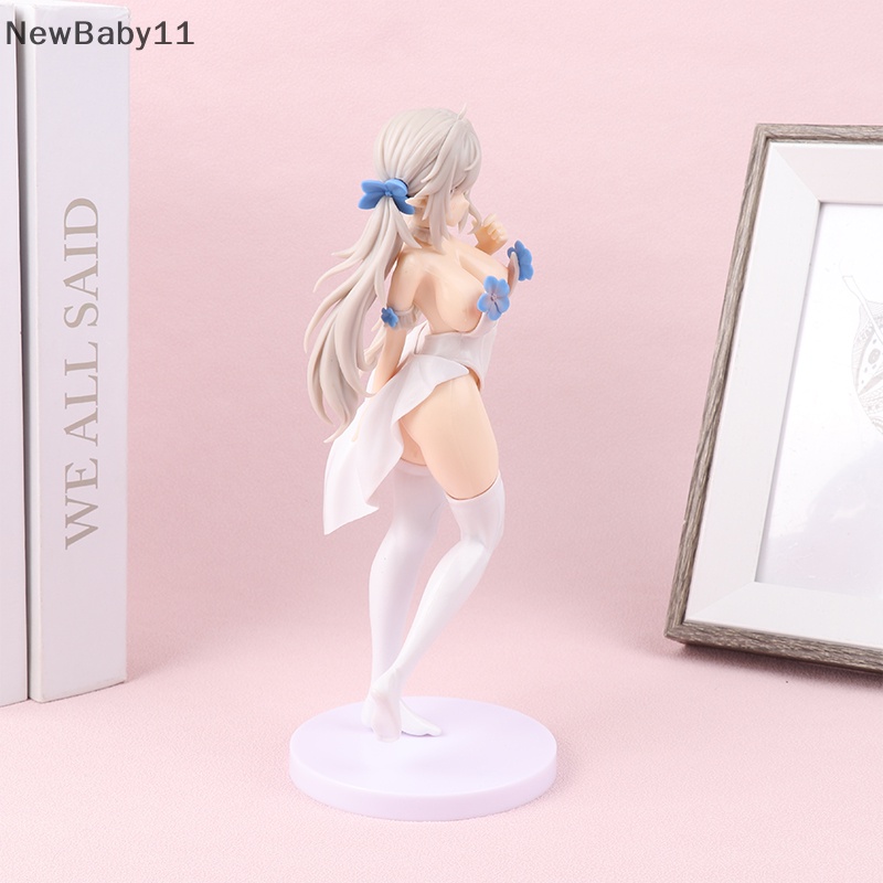 Newbaby sexy girl anime figure bfull fots japan pure white elf action figure hentai figures pvc adult collection mô hình đồ chơi búp bê.
