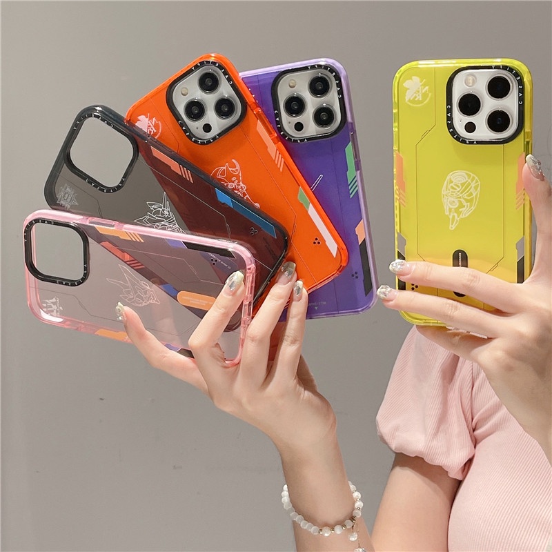 Vỏ điện thoại hoạt hình evangelion độ trong suốt cao huỳnh quang cho iphone 11 12 13 14 pro max cover