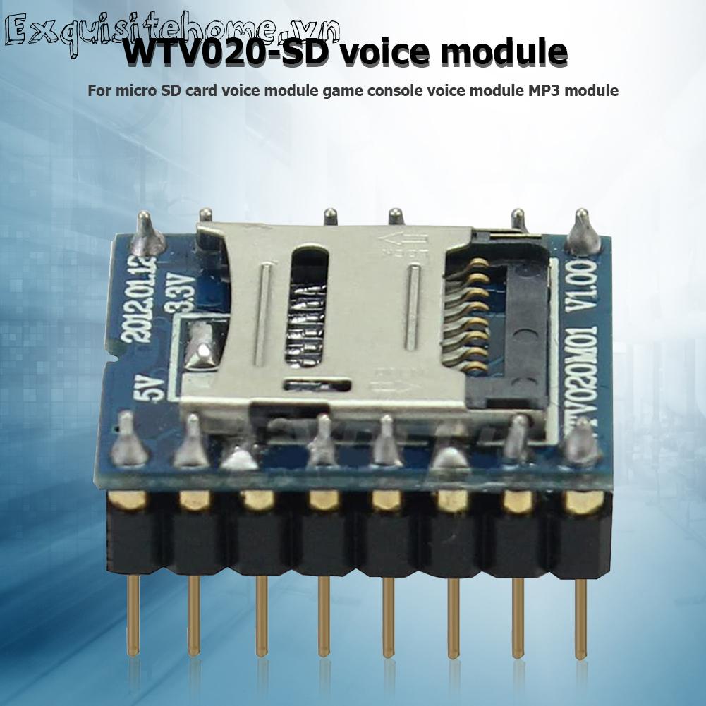 Wtv020-sd voice module hỗ trợ thẻ nhớ 32m-1gb mini sd card mp3 sound module