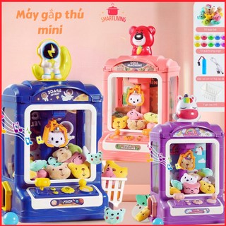 Máy gắp thú mini máy gắp thú Máy gắp thú bông mini chơi cho bé kích thước lớn có đèn nhạc, quà tặng sinh nhật cho trẻ em smartliving