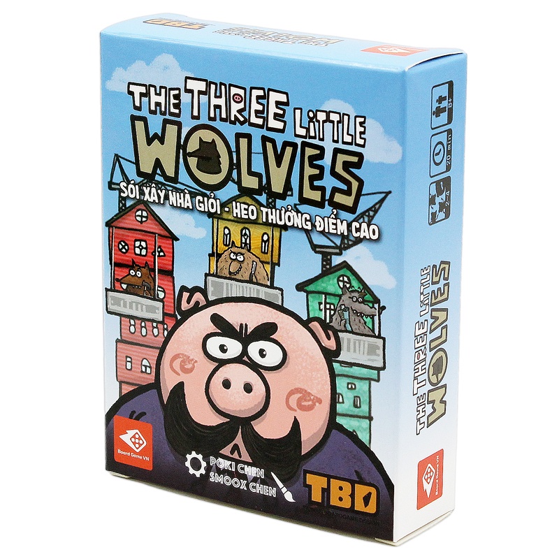 Boardgame Three Little Wolves - Sói Xây Nhà Giỏi Heo Thưởng Điểm Cao