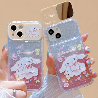 Ốp lưng chống vỡ có gương có thể được sử dụng cho iphone11 12 13 14pro max cao cấp iphone x xr xs max se trong suốt iphone 7 plus 8 plus jade cinnamon dog soft case