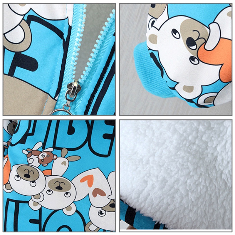 SUPER KIDS Áo khoác cho bé gái áo khoác nỉ thời trang cho trẻ em lớn và quần áo đệm dày cho trẻ em