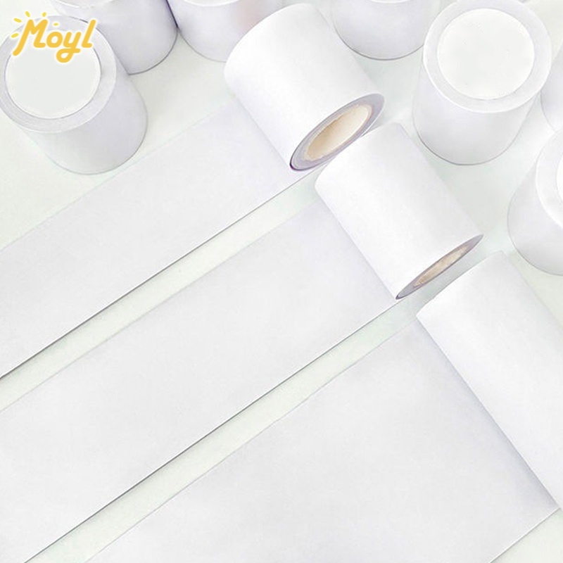 5 mét băng washi trống siêu rộng ngắn gọn băng giấy trắng có thể ghi được