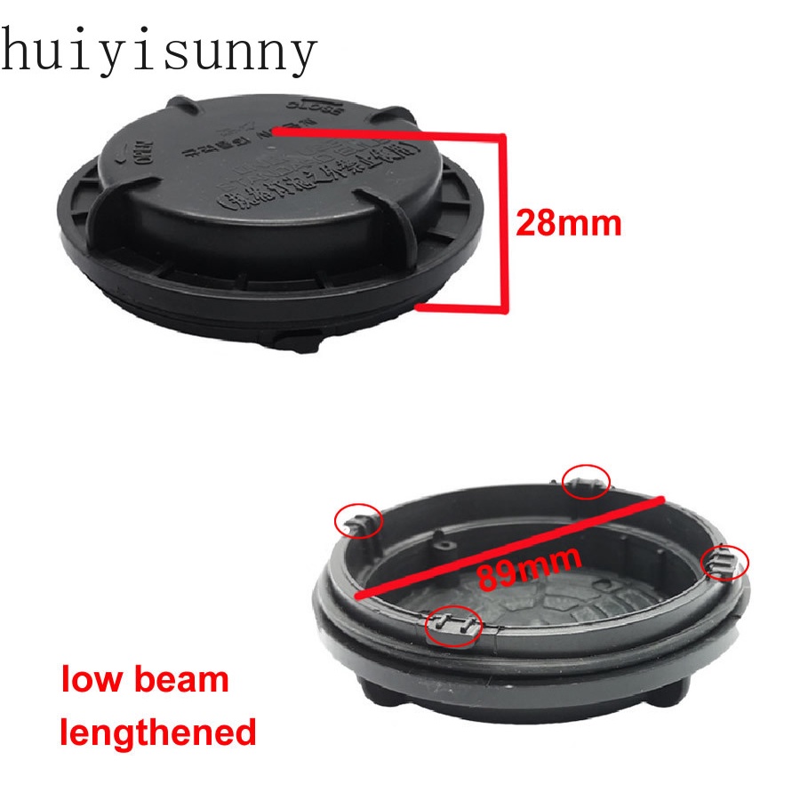 Huiyisunny 1 cái cho kia k3 k3s 2013 2014 2015 ánh sáng chùm sáng thấp che bụi chống thấm nước chống bụi đèn pha bịt kín nắp đèn pha 64mm 89mm