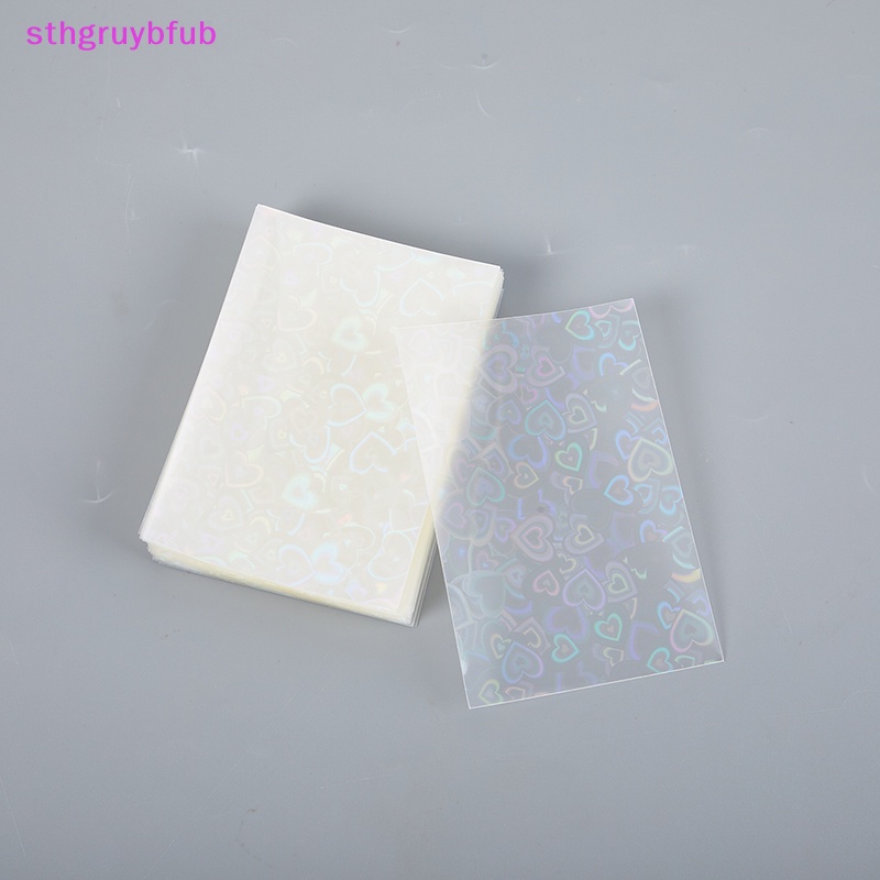 Sthb 50 cái / gói glittery love heart laser kpop idol photocard card sleeves photo cards túi lưu trữ bảo vệ vn