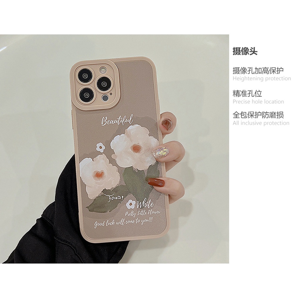 Ốp Điện Thoại Họa Tiết Tranh Sơn Dầu Hình Hoa Đẹp Mắt Cho iphone13 14 14pro max xs 8 12 11