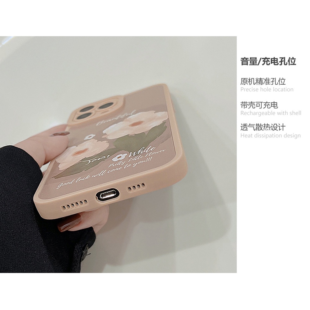 Ốp Điện Thoại Họa Tiết Tranh Sơn Dầu Hình Hoa Đẹp Mắt Cho iphone13 14 14pro max xs 8 12 11