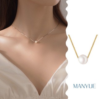 Vòng cổ MANYUE mặt ngọc trai nhân tạo thời trang dành cho nữ