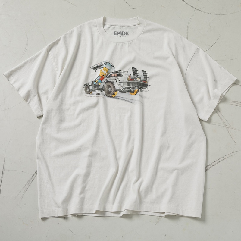 Epide simpson back to the future american high street wear in pure cotton short-sleeved men women couple t-shirt