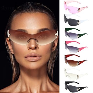 Fashion vintage five-pointed star sun glasses / y2k personality sports sun glasses / girl street photography glasses