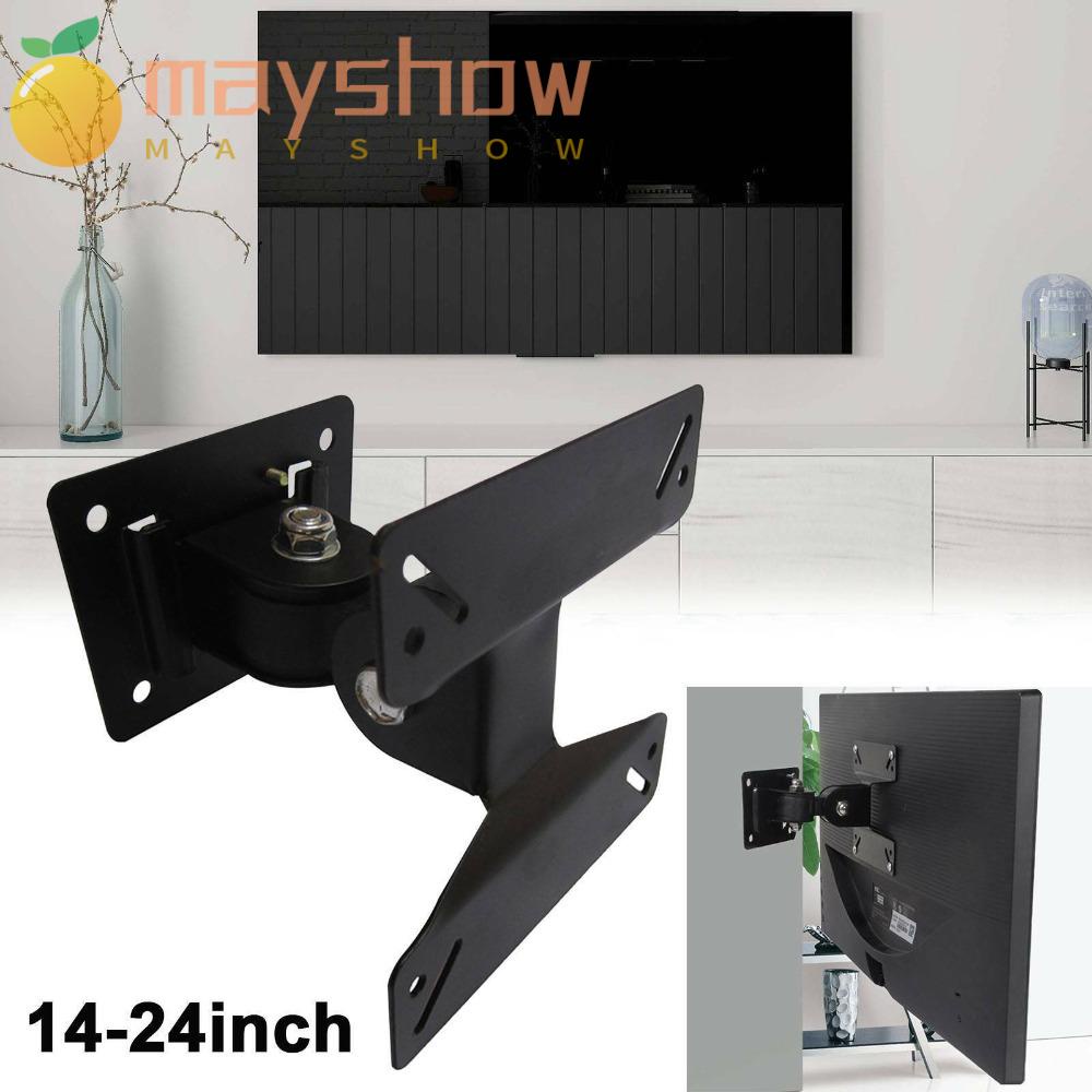 Giá đỡ treo tường tv mayshow, giá đỡ gắn màn hình cố định xoay 180 độ, xoay nghiêng 14-24 inch khung tv phẳng hỗ trợ cho lcd led plasma lcd led plasma