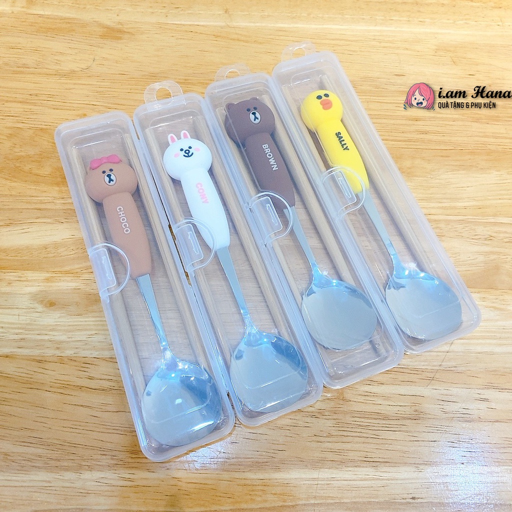 Bộ muỗng đũa nĩa văn phòng Brown Cony Chocco Sally dễ thương
