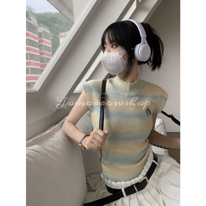 Tomorrow Áo Thun cotton Không Tay Dáng Ôm y2k Thời Trang Hàn Quốc 2023 Mới 2023 lhe0223