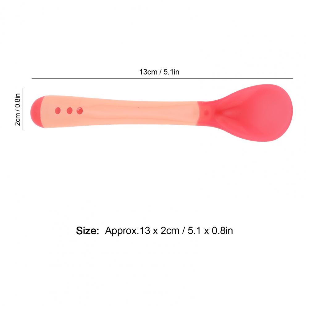 Thìa Silicon Báo Nóng,Muỗng Silicon Mềm Cho Bé Ăn Dặm Giúp Bé Ăn Ngoan, Muỗng thìa ăn dặm silicon hình,Thân thiện với môi trường, thích hợp cho bé học HDbabies