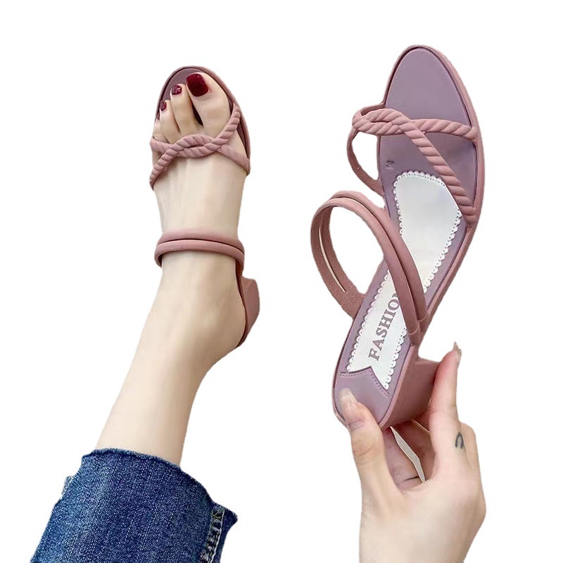 Xăng đan Cao Gót Chống Thấm Nước Thời Trang Mùa Hè Phong Cách Hàn Quốc Dành Cho Nữ
