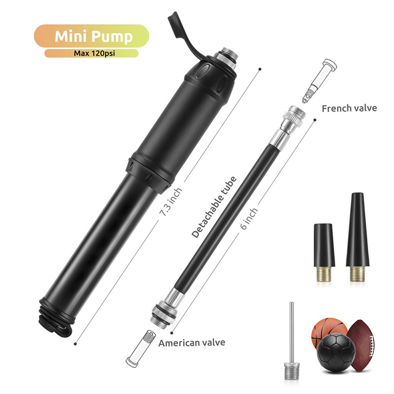 Đồ bơm hơi Hơi Xe Đạp Mini Đa Năng