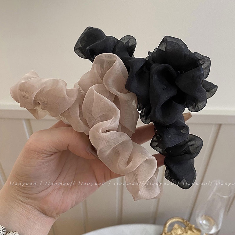 Kẹp Tóc Phối Lưới Thời Trang Mùa Hè Phong Cách Hàn Quốc Dành Cho Nữ