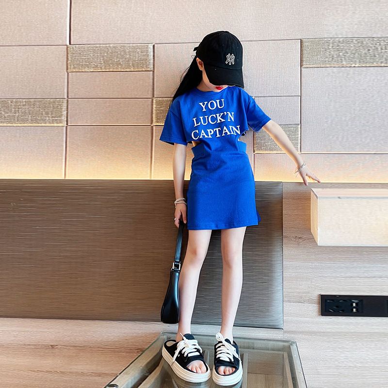 Đầm Thun Mùa Hè 2023 Thời Trang Mới Cho Bé Gái Lớn Tuổi