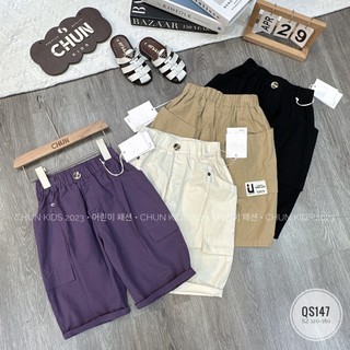 Qs147 - quần short vat túi sau saint luis cho bé