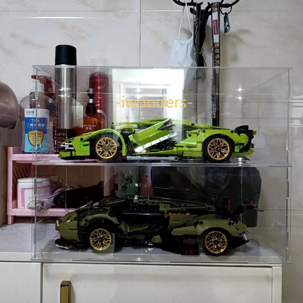 Hộp Trưng Bày Mô Hình Xe Hơi Thể Thao Bằng Acrylic Chống Bụi 42143 42115 42096 42096 911 Ốp