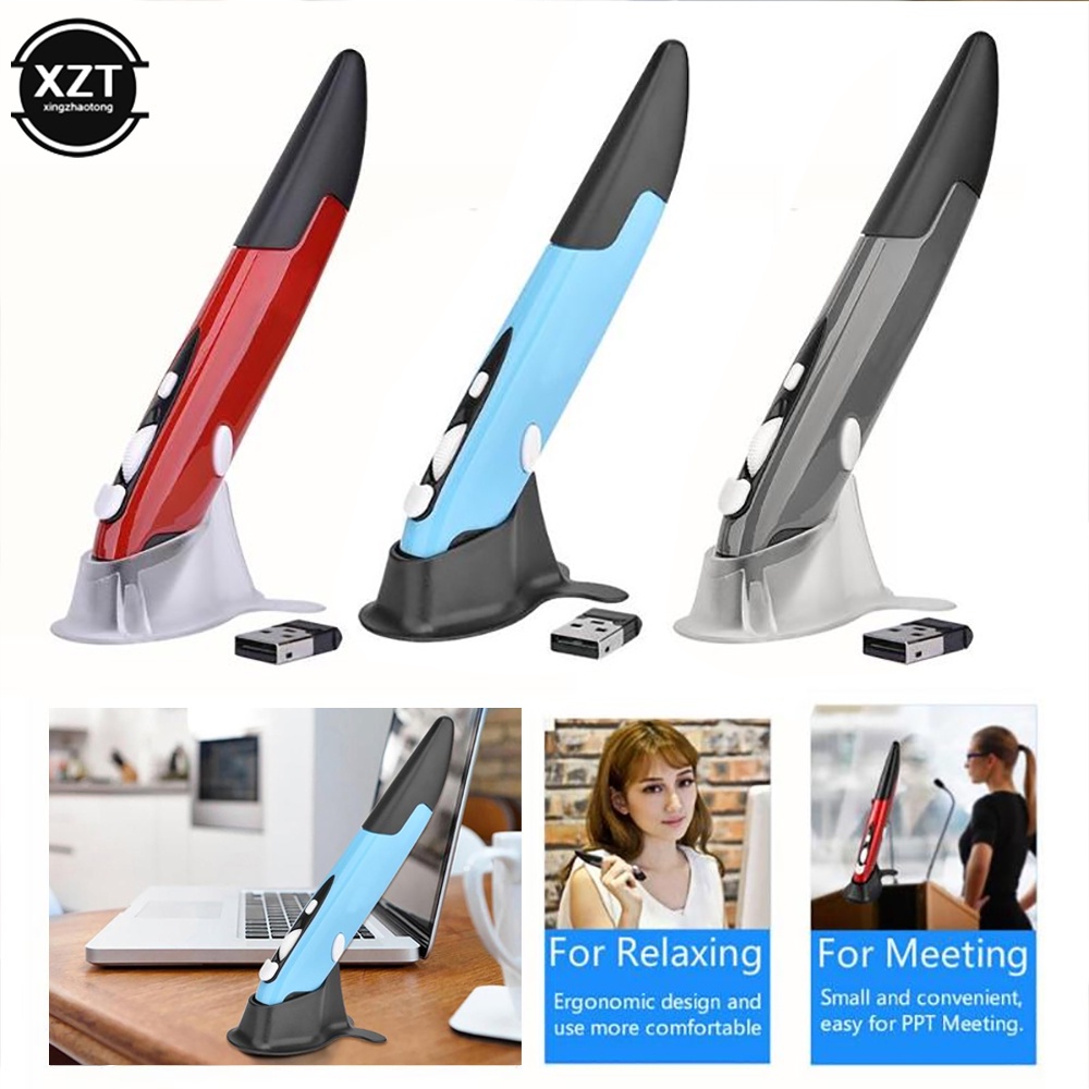 Bút Chuột Quang Không Dây 2.4GHz 500 / 1000DPI Cho PC Android air mouse