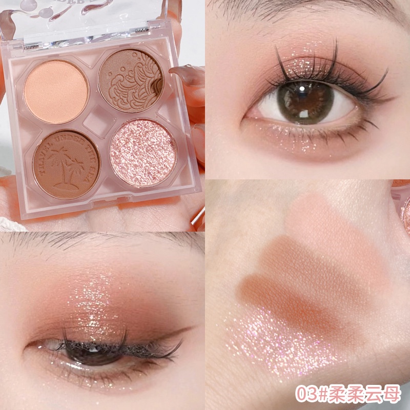 🎉12.12🎉XIXI Bảng Phấn Mắt  Màu Lì Lấp Lánh Ánh Ngọc Trai