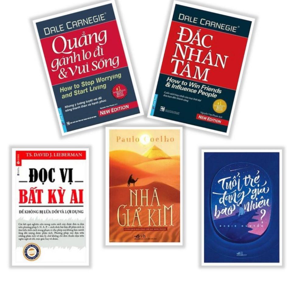 📖 XẢ KHO - Đắc nhân tâm, Quẳng gánh lo,Đọc vị bất kỳ ai, Nhà giả kim, Tuổi trẻ đáng giá bao nhiêu (Lẻ,bộ^ tuỳ chọn)) |