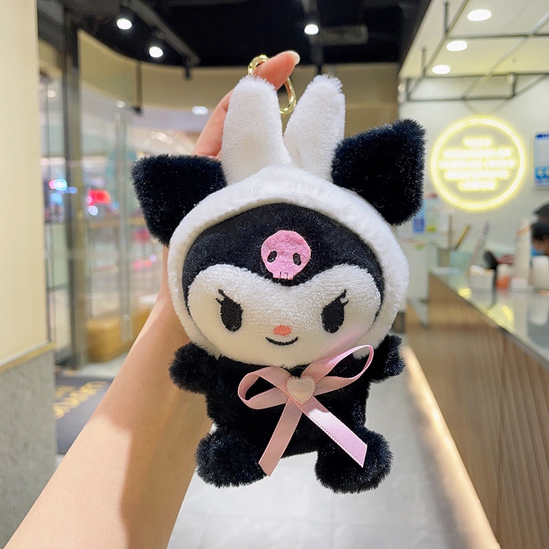 Sanrio kuromi Thỏ Nhồi Bông Đáng Yêu Treo Móc Khóa Cho Bé Gái 1 Tuổi