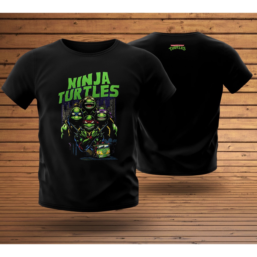 Áo thun Ninja Rùa Hoạt Hình Ninjutsu Masters | Rùa Ninja Baju | Chất lượng cao | Cotton Cao Cấp 190G