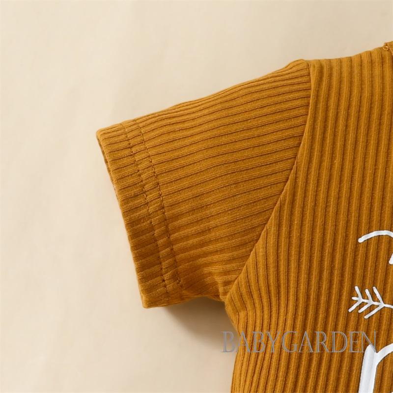 Bộ Áo Liền Quần Ngắn Tay In Chữ + Chân Váy Yếm + Băng Đô In Họa Tiết Động Vật Dễ Thương Cho Bé Gái 0-18 Tháng Tuổi