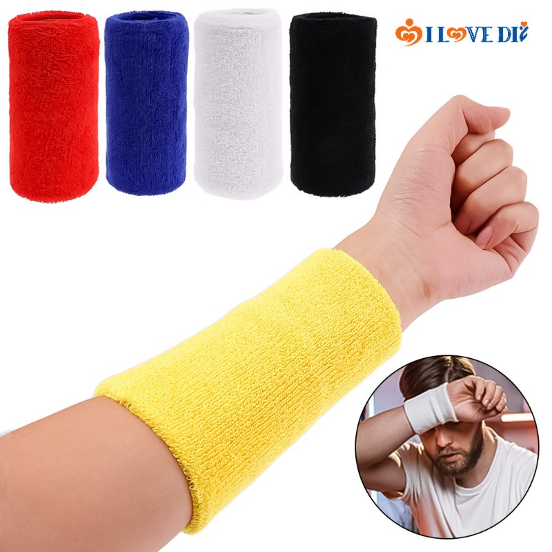 Băng Quấn Bảo Vệ Cổ Tay Thấm Hút Mồ Hôi Bằng Sợi Cotton Nhiều Màu Cho Nam Và Nữ