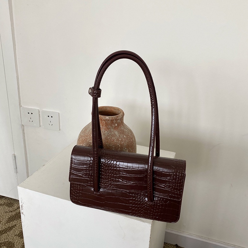 MISCHA Túi Đeo Vai / Đeo Chéo Họa Tiết Da Cá Sấu Màu Trơn Thời Trang Cao Cấp Cho Nữ