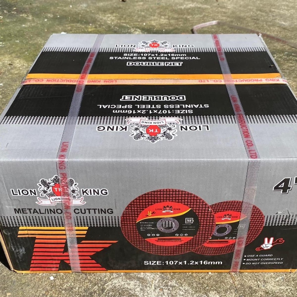 100 viên đá cắt sắt, cắt inox Lionking 100mm màu đỏ