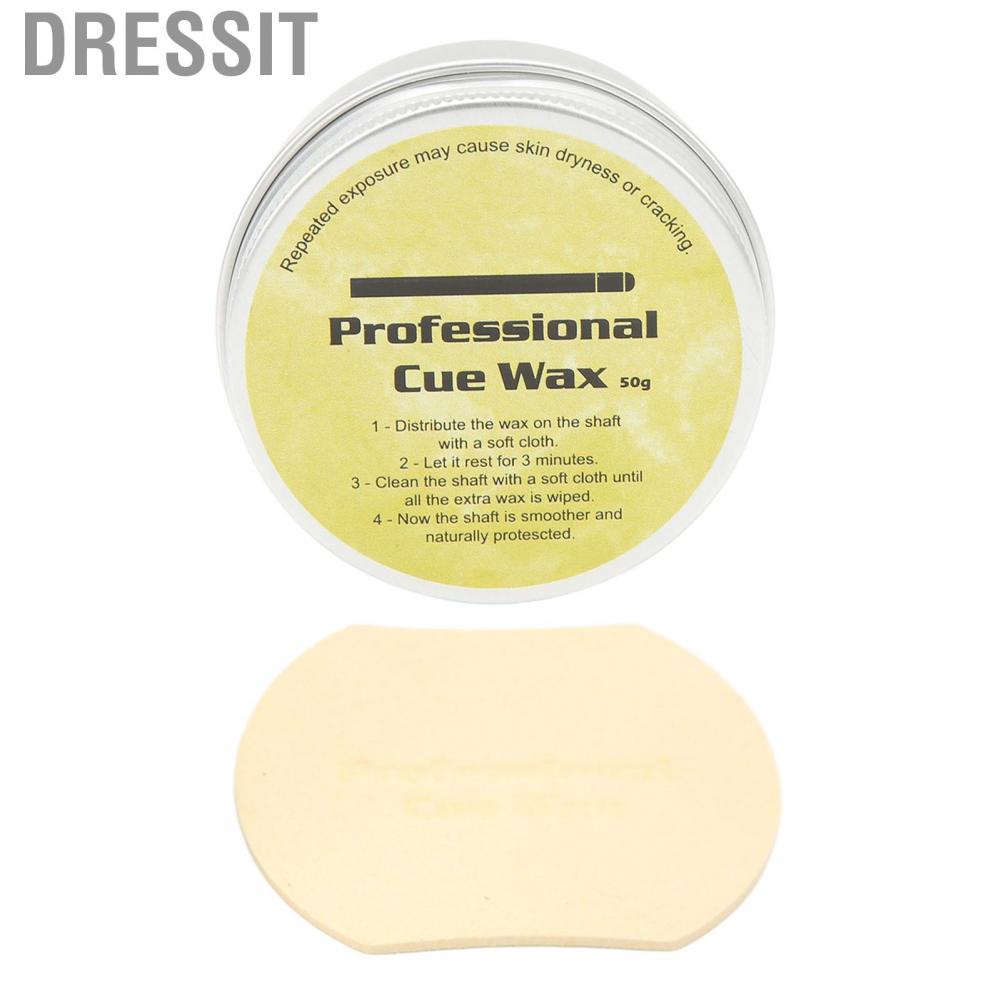 Dressit Stick Cue Wax  Silky Pool Shaft Protective with Polishing Sheet for Wooden Shafts