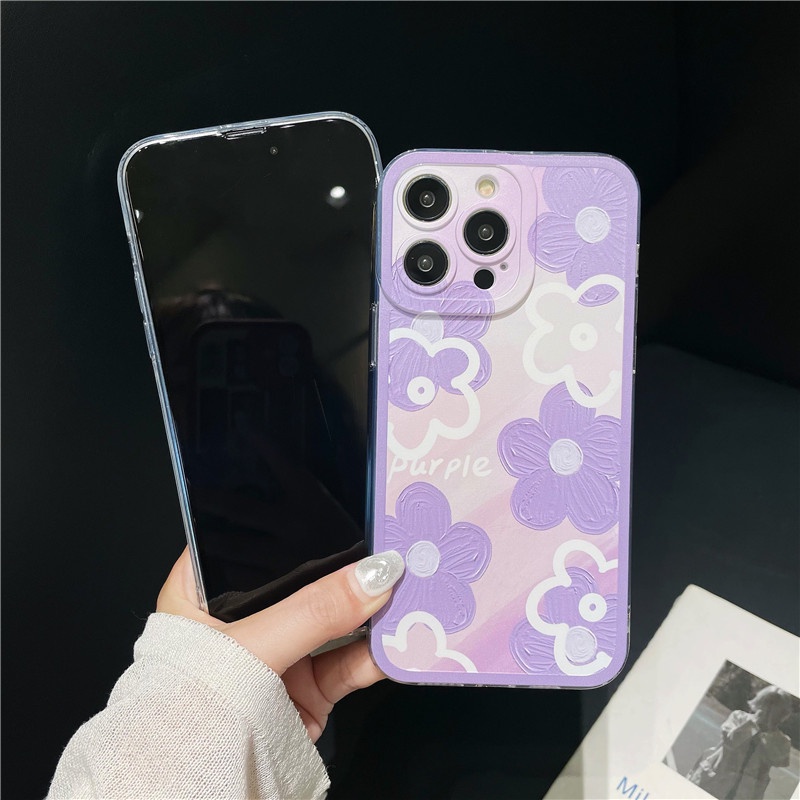 Back Casing For Samsung Galaxy S23 Ultra FE Plus M53 M52 M51 M33 M23 M11 A42 A71 4G 5G A51 A11 A21S A31 A01 A70 A50 A50S A30S A20 A30 A10 Note 10 ins Oil Painting Flower Case 1STD 36