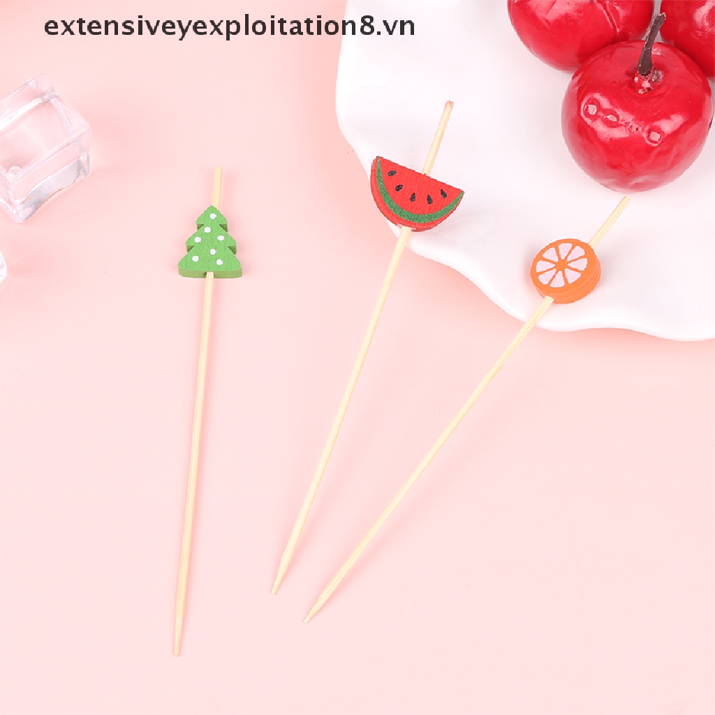 Set 100 Que Tre Gắp Trái Cây / Snack Dùng Một Lần