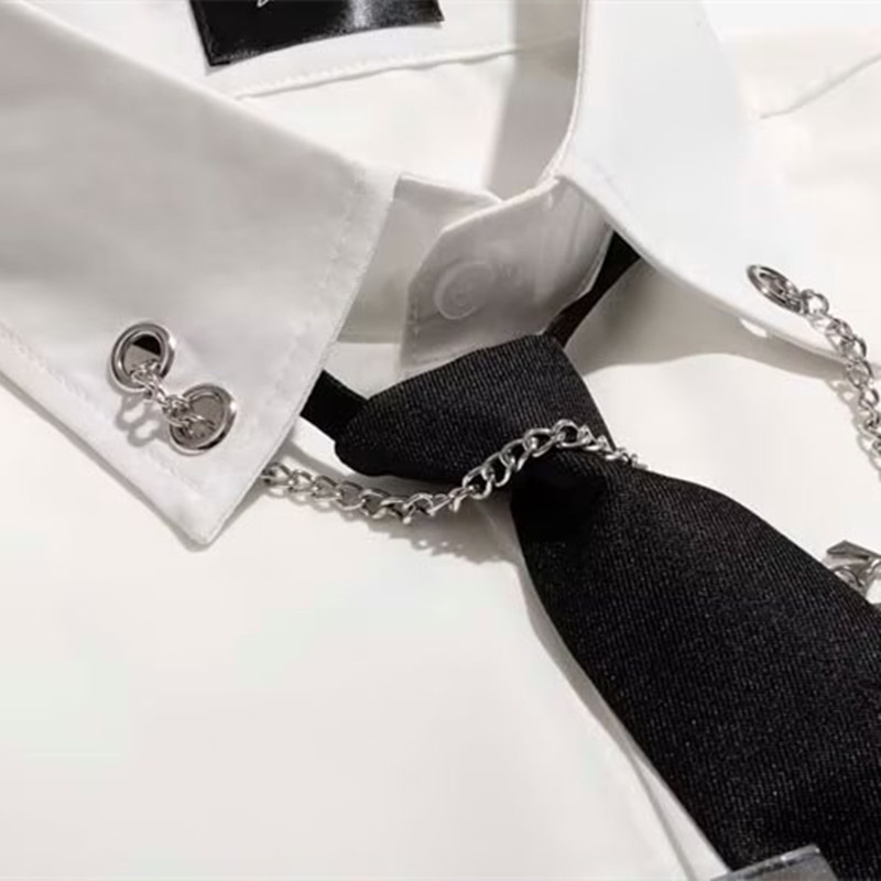 (Với Cà Vạt)... Áo Sơ Mi Tay Lửng Cổ Vuông Màu Trơn Thời Trang Mùa Hè Hàn Quốc 2023 Cho Nam